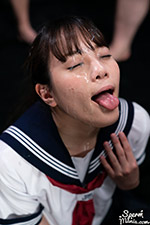Aya Komatsu's Sticky Bukkake Facial